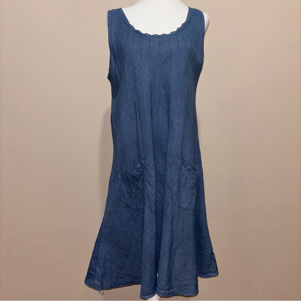 100% Lin blanc Linen dress Size 42/10/M